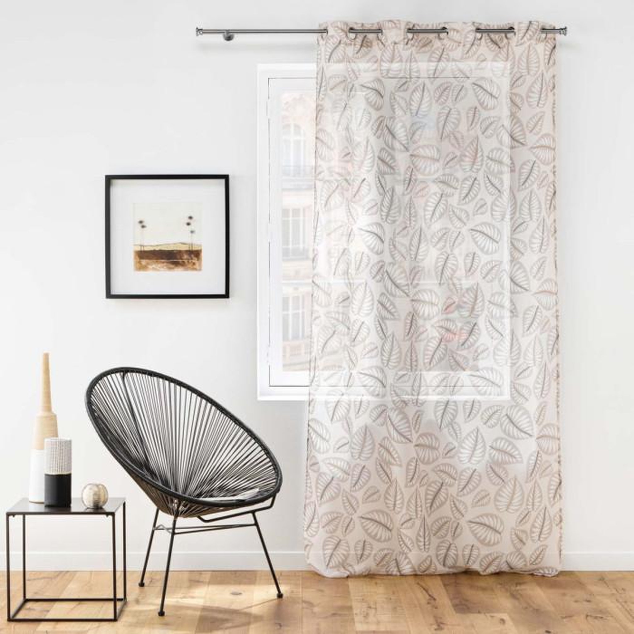Voir la diapositive 4 : Paris Prix Rideau Voilage à Œillets  Alma  140x280cm Naturel