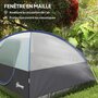 Voir la diapositive 6 : OUTSUNNY Tente de camping 2-4 personnes - fenêtre, 2 poches, port d'alimentation, sac de transport - bleu foncé