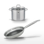 ELO Lot Poêle 28cm et Faitout 26cm Elo Relief Solution