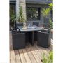 Voir la diapositive 2 : DCB GARDEN Salon de jardin 4 personnes aluminium noir MIAMI 