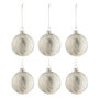Voir la diapositive 1 : Paris Prix Lot de 6 Boules de Noël  Marbre  8cm Blanc