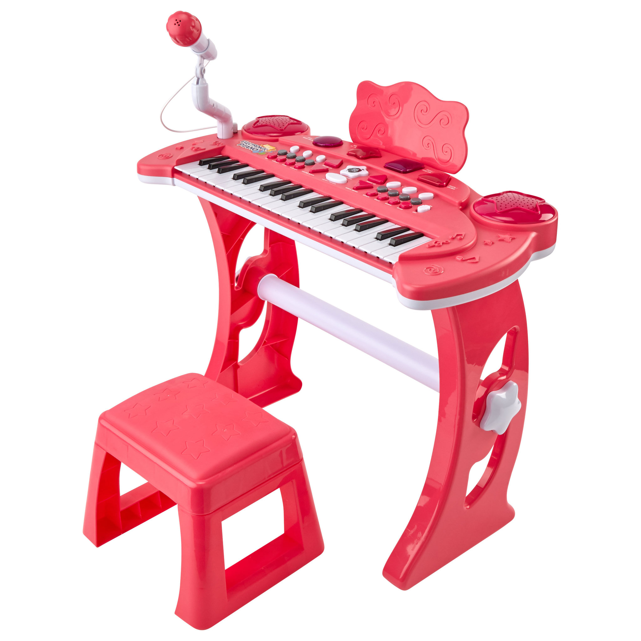 Voir la diapositive 1 : One Two Fun Clavier + tabouret + micro rose