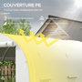 Voir la diapositive 5 : OUTSUNNY Serre de jardin tunnel 6 m² acier galvanisé renforcé dia. 1,9 cm bâche PE haute densité blanc