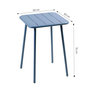 Voir la diapositive 3 : CONCEPT USINE Table carrée 2 places 50x50cm bleu BERGAME