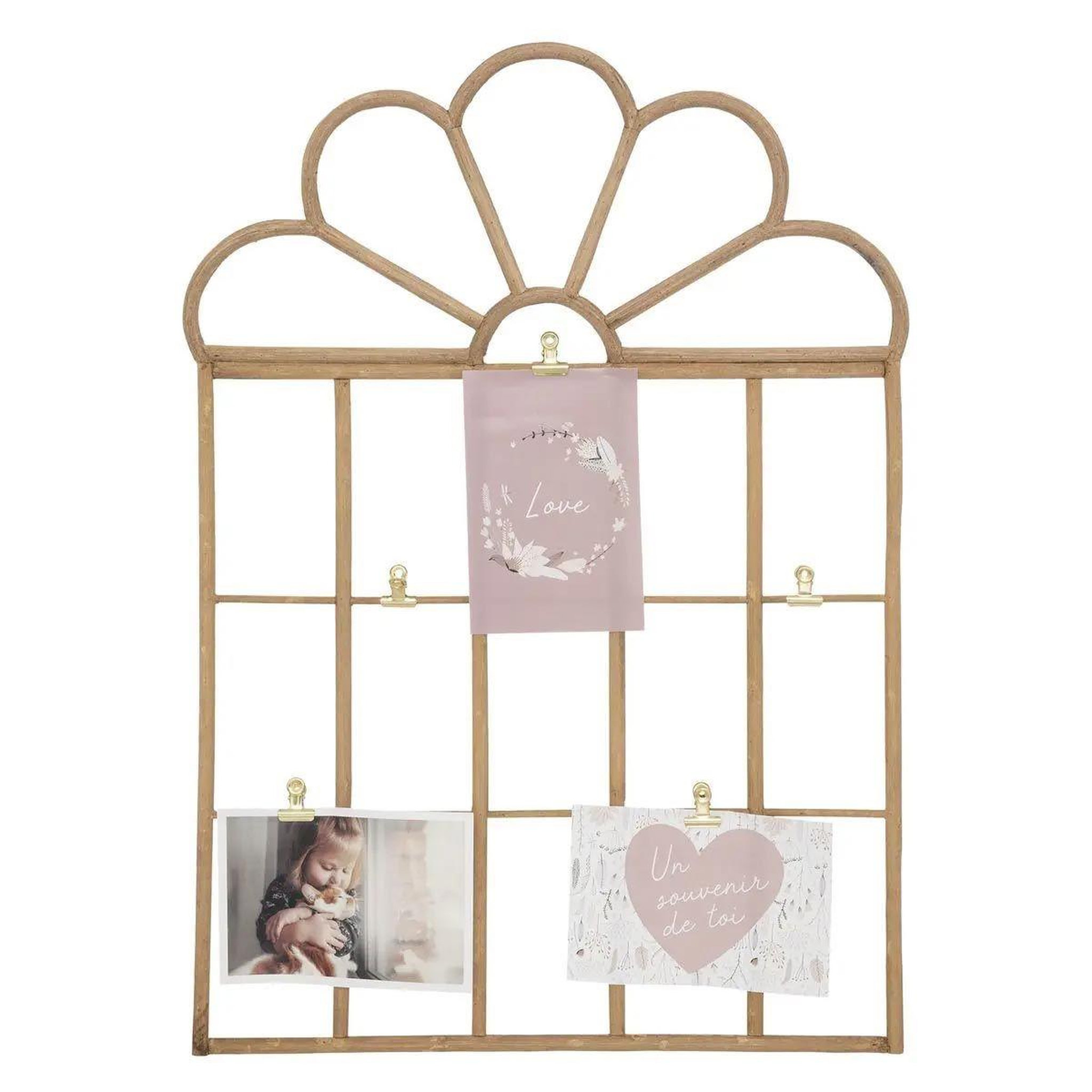 Voir la diapositive 1 : Atmosphera Kids Porte-photo enfant en rotin  cadeau  57cm beige