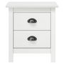 Voir la diapositive 2 : VIDAXL Table de chevet Hill Blanc 46x35x49,5 cm Bois de pin solide