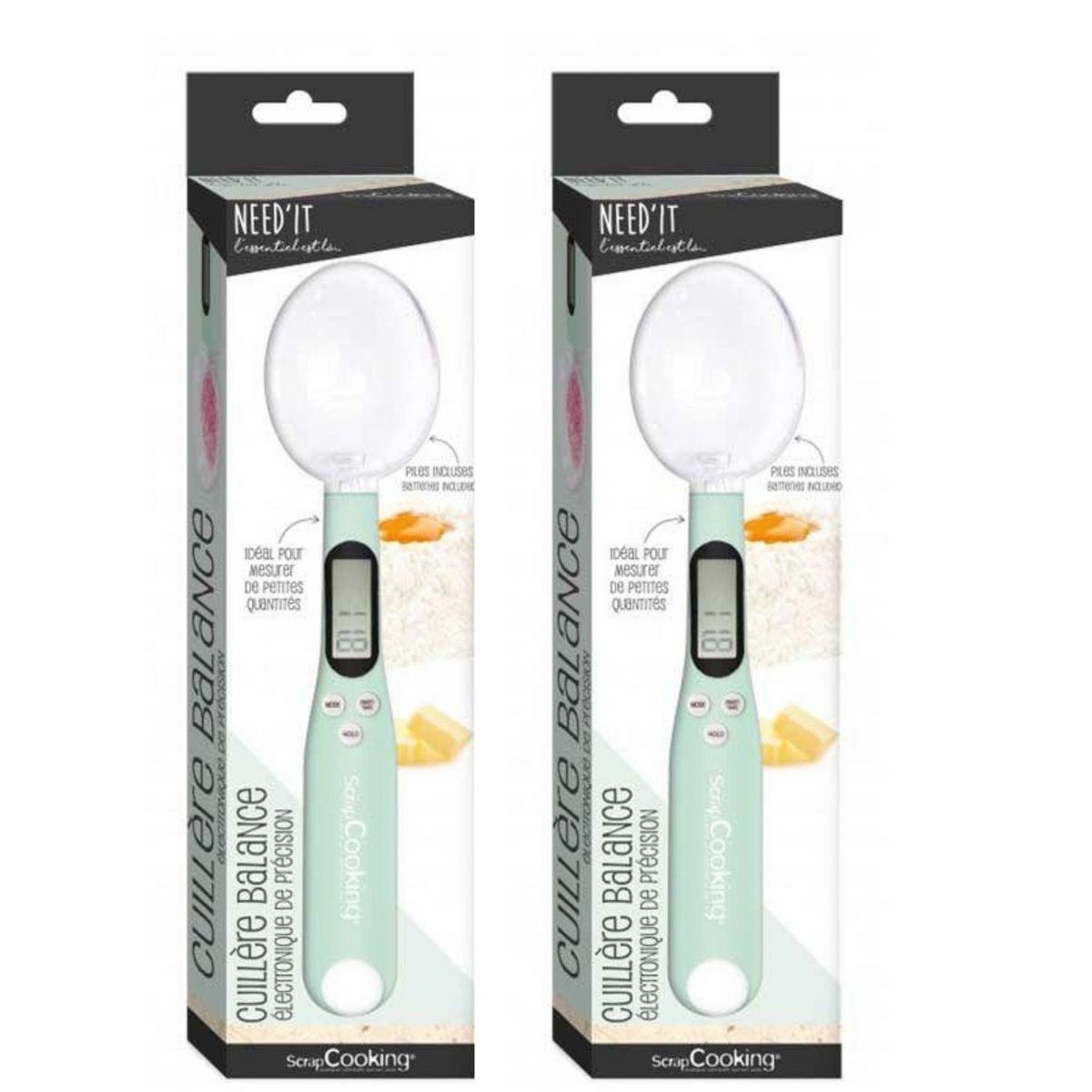SCRAPCOOKING 2 cuillères balance digitale