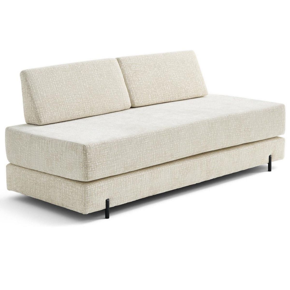 BEST MOBILIER Brescia - banquette 3 places convertible en tissu velours relief