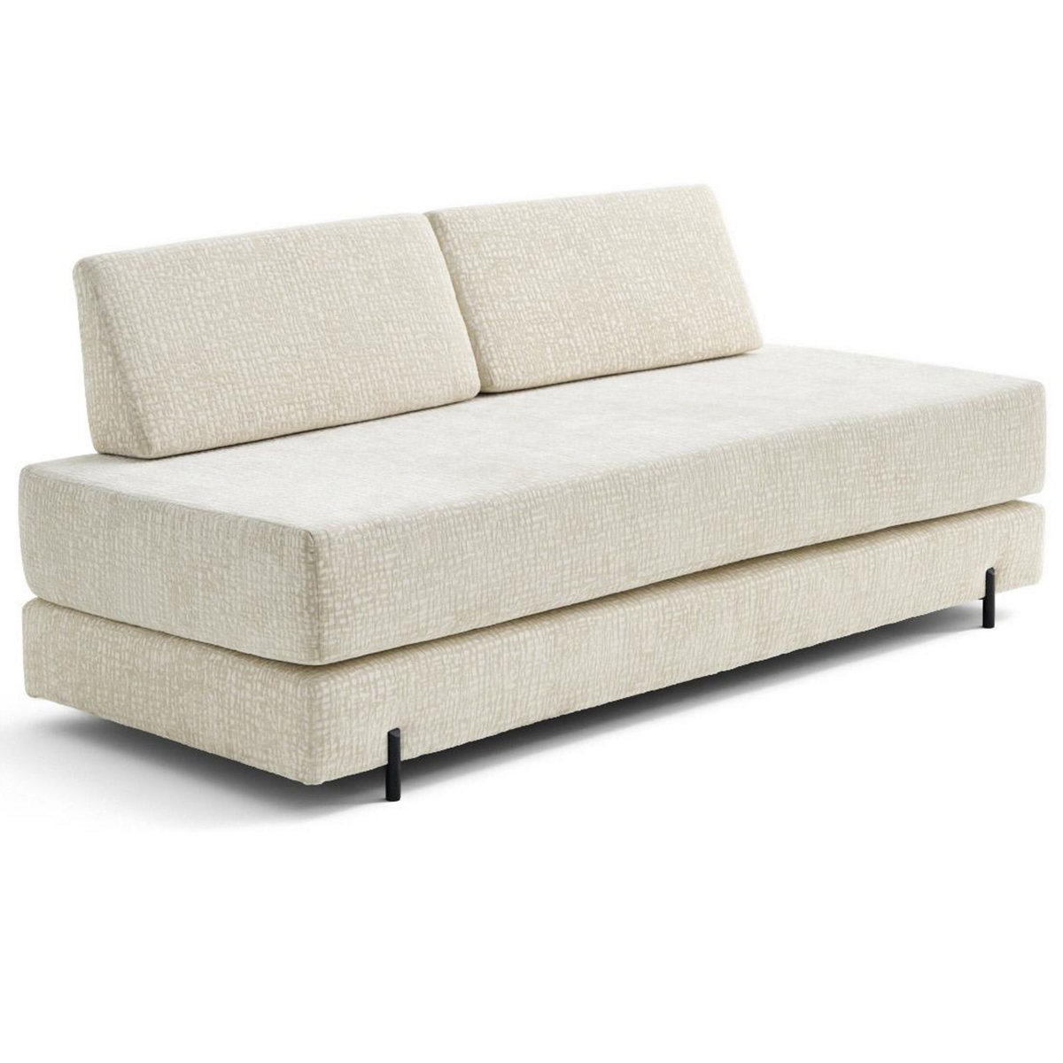 BEST MOBILIER Brescia - banquette 3 places convertible en tissu velours relief
