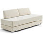 Voir la diapositive 5 : BEST MOBILIER Brescia - banquette 3 places convertible en tissu velours relief