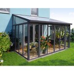 Palram Pergola fermée 11.8m² gris anthracite - 703708