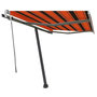Voir la diapositive 2 : VIDAXL Auvent manuel retractable sur pied 300x250 cm Orange et marron