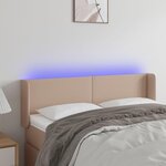 VIDAXL Tete de lit a LED Cappuccino 147x16x78/88 cm Similicuir