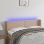 Voir la diapositive 1 : VIDAXL Tete de lit a LED Cappuccino 147x16x78/88 cm Similicuir