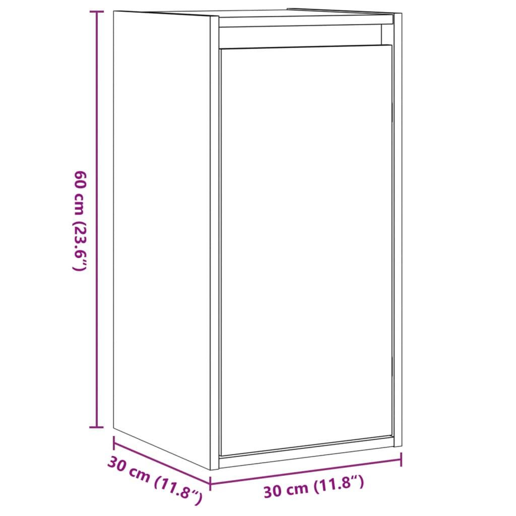 Voir la diapositive 6 : VIDAXL Armoires murales 2 pcs Blanc 30x30x60 cm Bois de pin massif