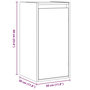 Voir la diapositive 6 : VIDAXL Armoires murales 2 pcs Blanc 30x30x60 cm Bois de pin massif