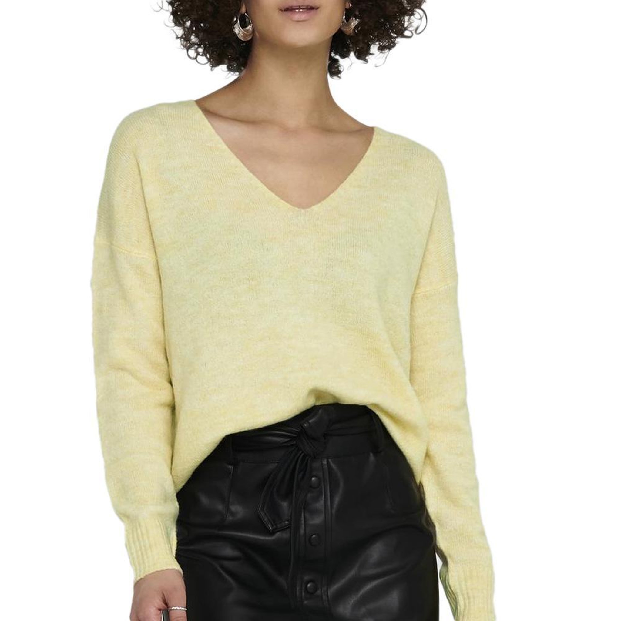 JACQUELINE DE YONG Pull Jaune Femme JDY Elanora. Coloris disponibles : Jaune