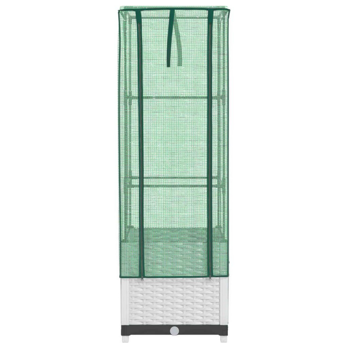 VIDAXL Jardiniere surelevee avec housse aspect rotin 40x40x139 cm