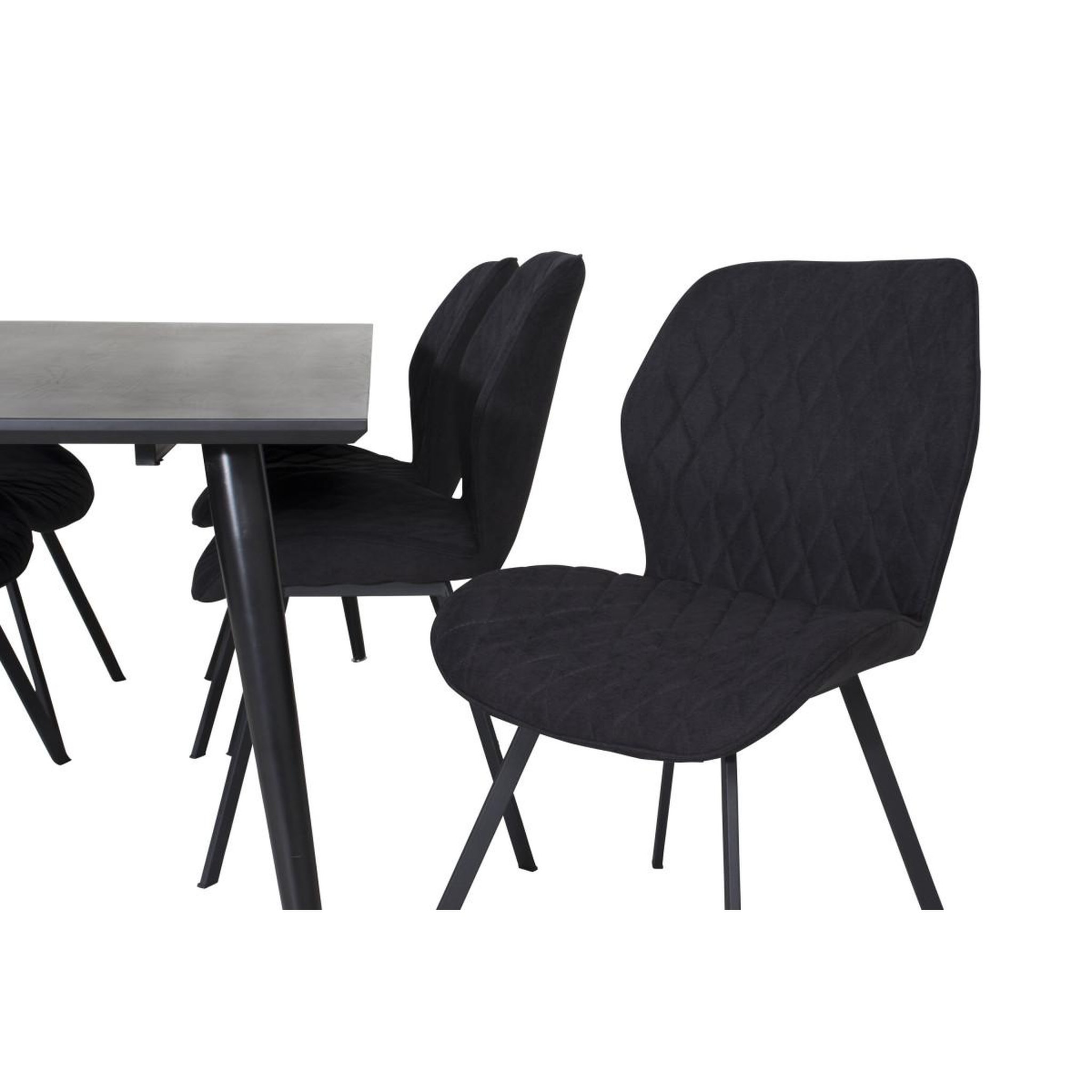 Voir la diapositive 4 : Paris Prix Ensemble table à manger & 6 chaises  dipp & gemma  180cm noir