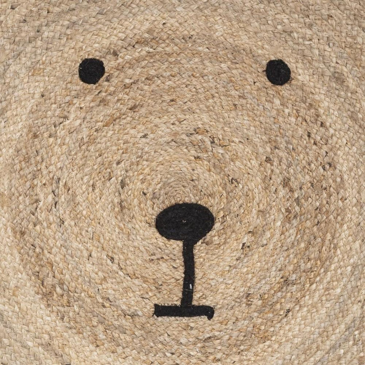 ATMOSPHERA Tapis rond jute ourson D100