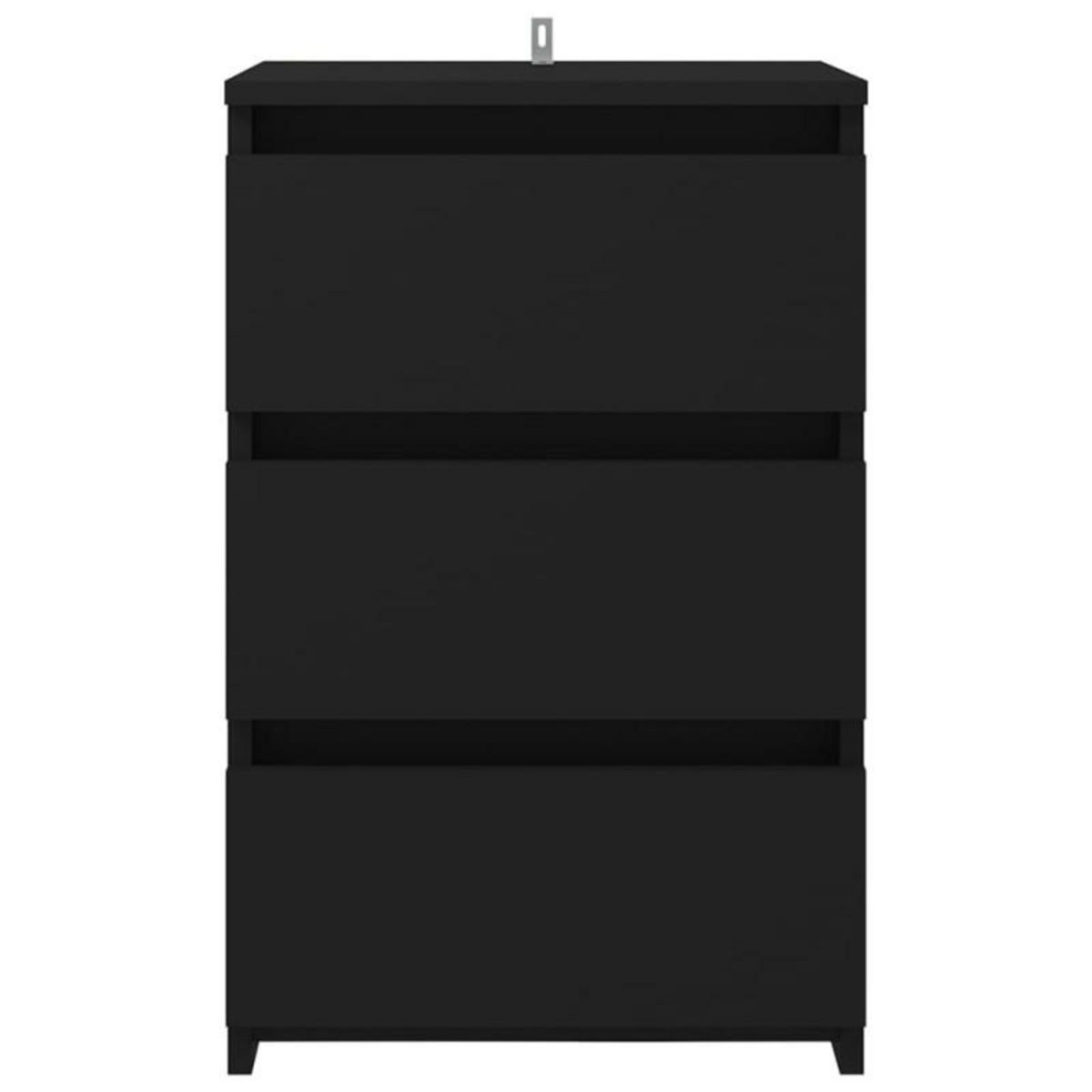 VIDAXL Table de chevet Noir 40x35x62,5 cm Aggloméré