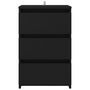 Voir la diapositive 3 : VIDAXL Table de chevet Noir 40x35x62,5 cm Aggloméré