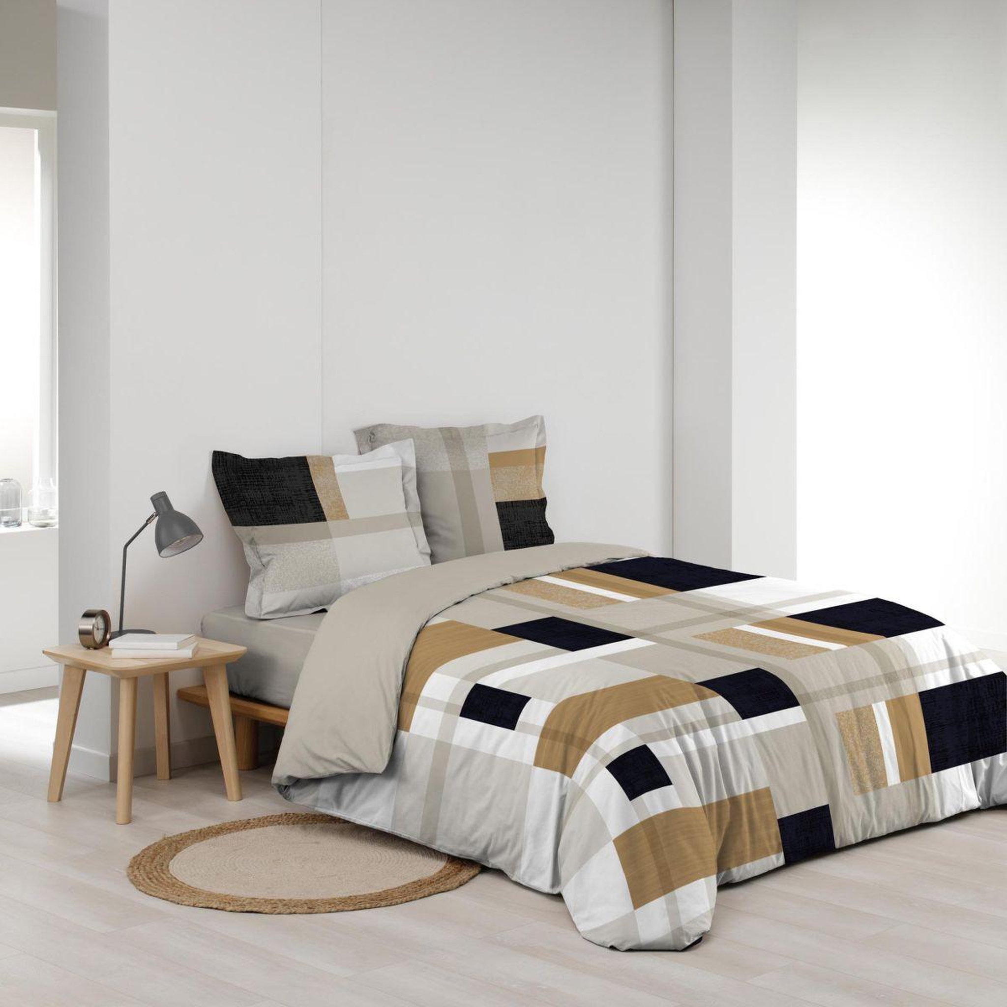 Voir la diapositive 2 : Douceur d'Intérieur Parure de lit 3 pièces  ulysse  260x240cm multicolore