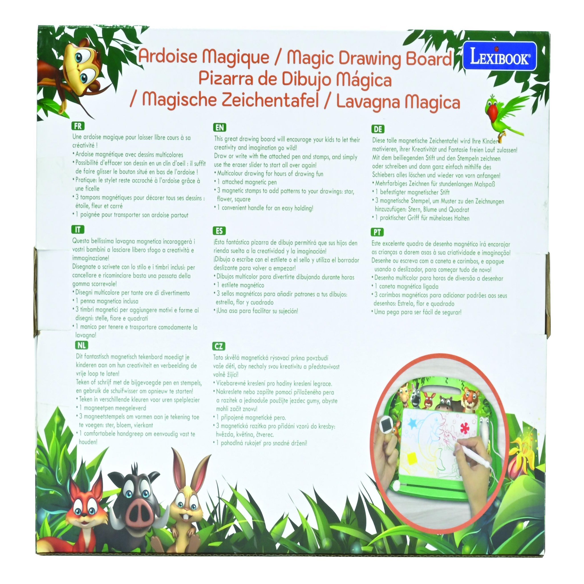 Voir la diapositive 2 : Lexibook Ardoise Magique Les Animaux