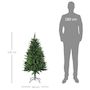 Voir la diapositive 3 : HOMCOM Sapin de Noël artificiel avec 310 branches, support en acier, arbre de Noël artificiel avec socle pliable en acier, hauteur 120 cm, vert