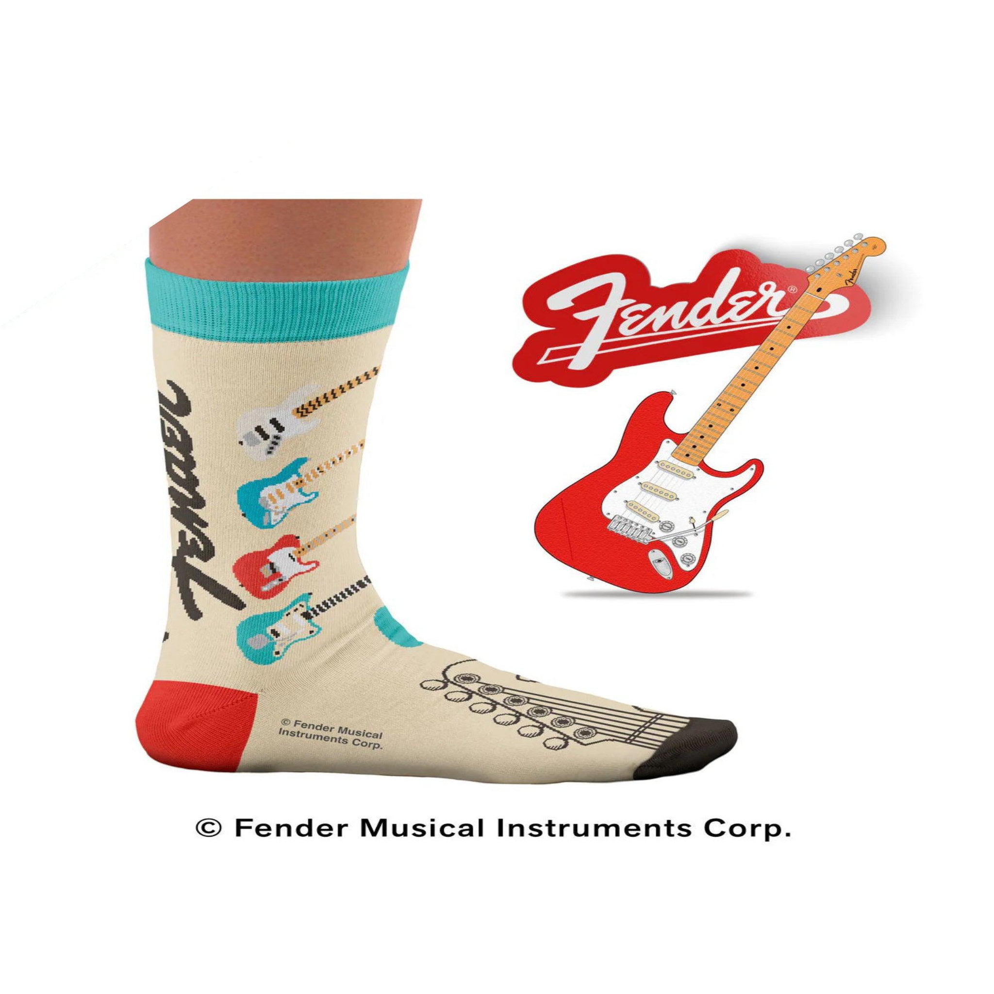Voir la diapositive 3 : SOCK AFFAIRS Chaussettes fender, guitares