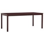 VIDAXL Table a manger Marron fonce 180x90x73 cm Bois de pin