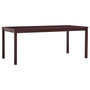 Voir la diapositive 1 : VIDAXL Table a manger Marron fonce 180x90x73 cm Bois de pin