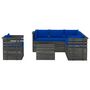 Voir la diapositive 3 : VIDAXL Salon palette de jardin 7 pcs avec coussins Bois de pin massif