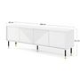 Voir la diapositive 6 : BEST MOBILIER Kirua - meuble tv - 4 portes - 180 cm