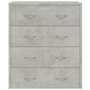 Voir la diapositive 4 : VIDAXL Buffet avec 4 tiroirs 60x30,5x71 cm Gris beton