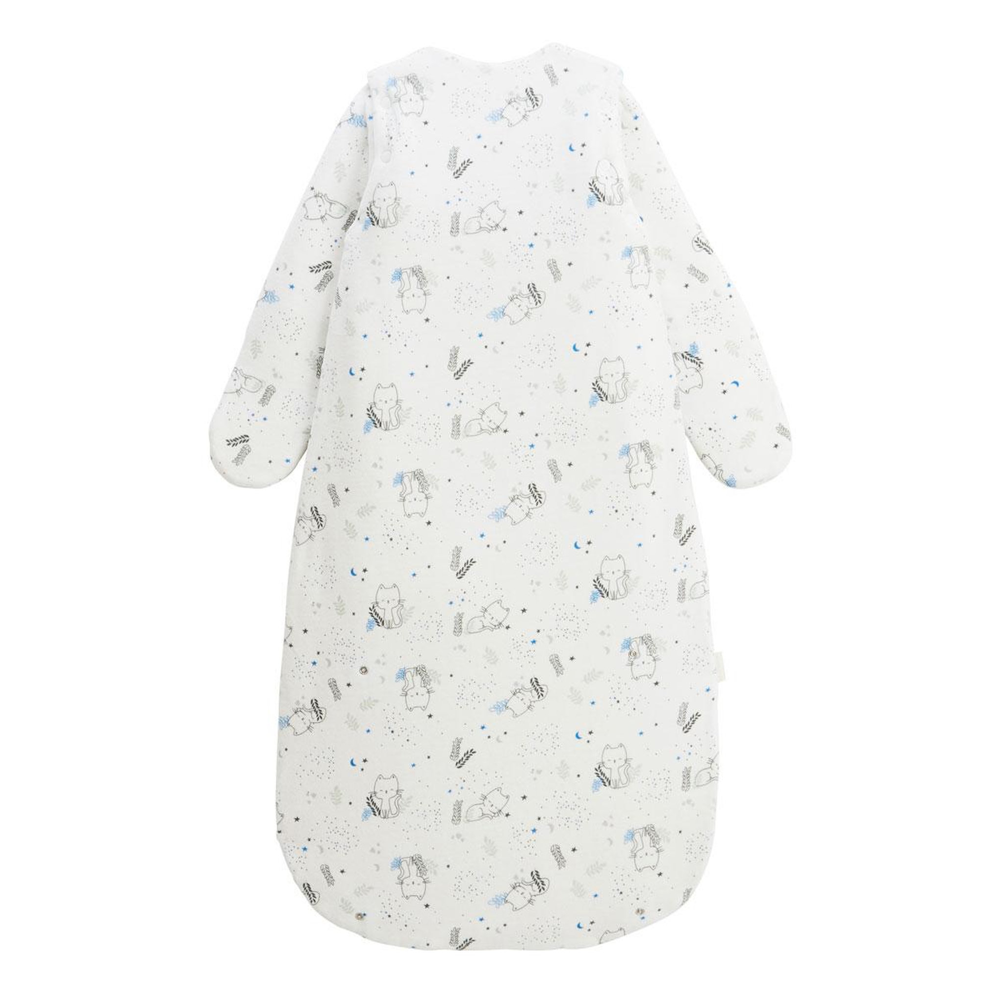 Voir la diapositive 2 : Petit Béguin Gigoteuse d'hiver en velours avec manches amovibles Chatmallow