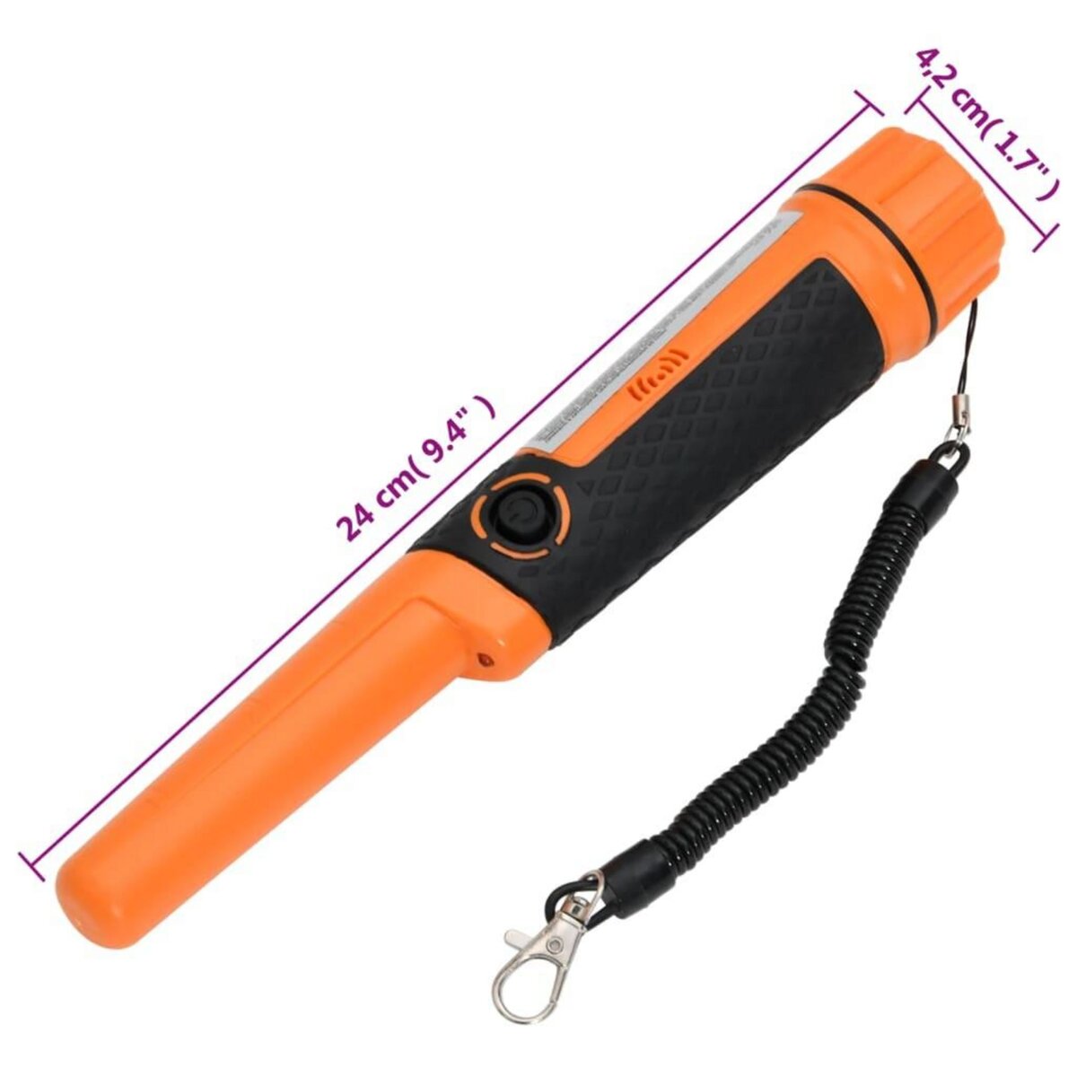 VIDAXL Detecteur de metaux pinpointer orange