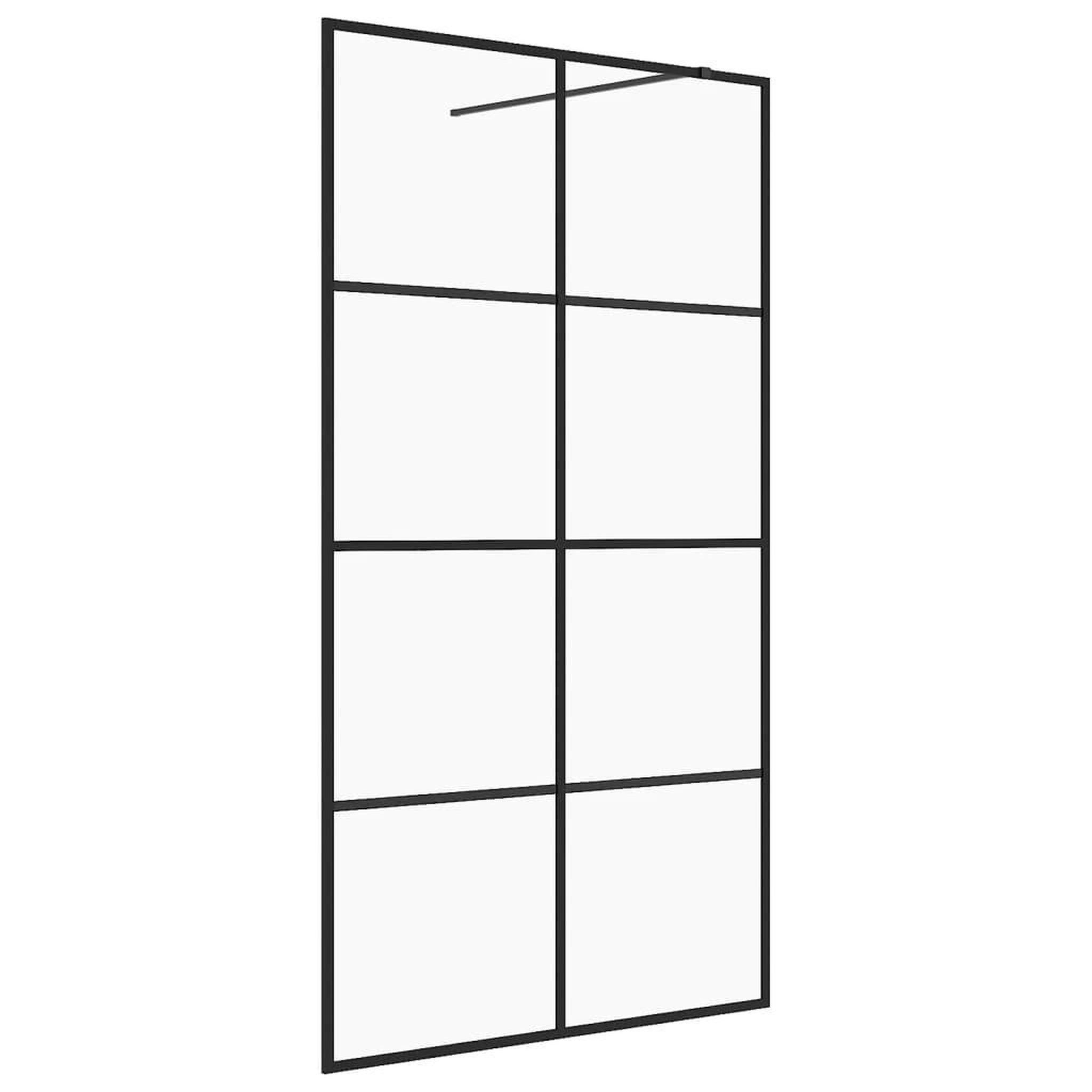 Voir la diapositive 2 : VIDAXL Paroi de douche avec verre ESG transparent 140x195 cm Noir