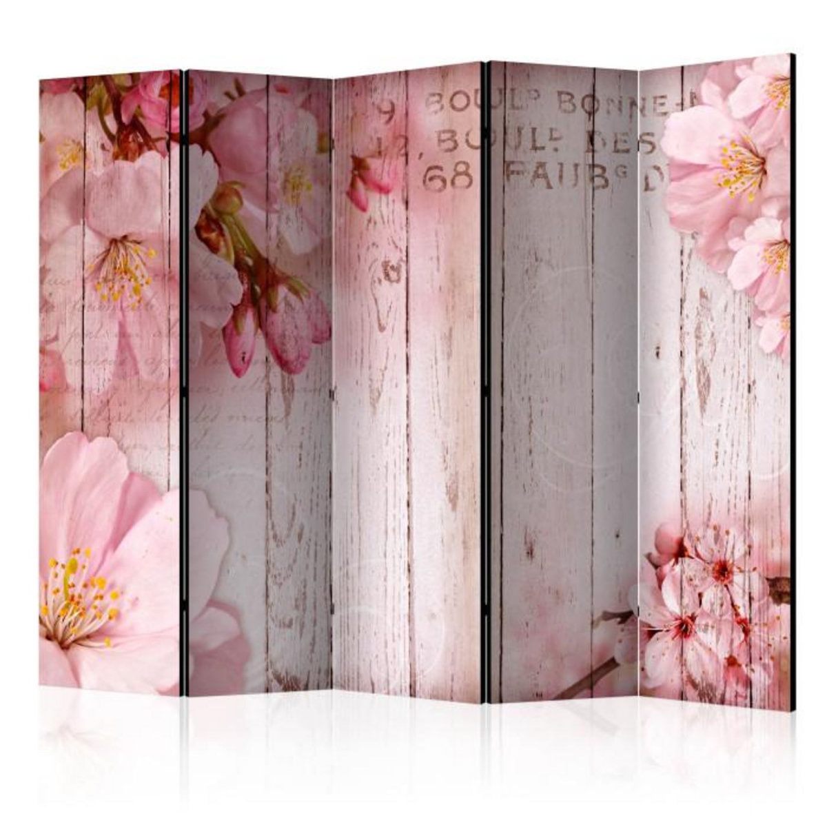 Paris Prix Paravent 5 Volets  Pink Apple Blossoms  172x225cm