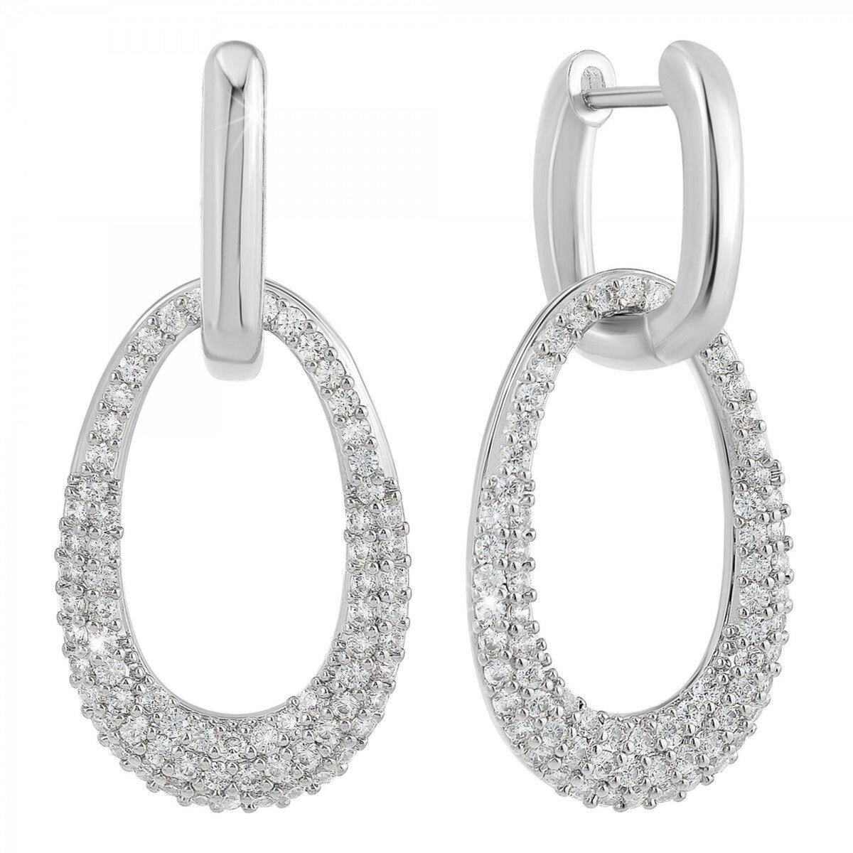 SC CRYSTAL Boucles d'oreilles SC Crystal ornées de Cristaux scintillants
