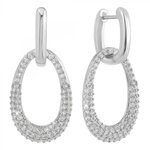 SC CRYSTAL Boucles d'oreilles SC Crystal ornées de Cristaux scintillants