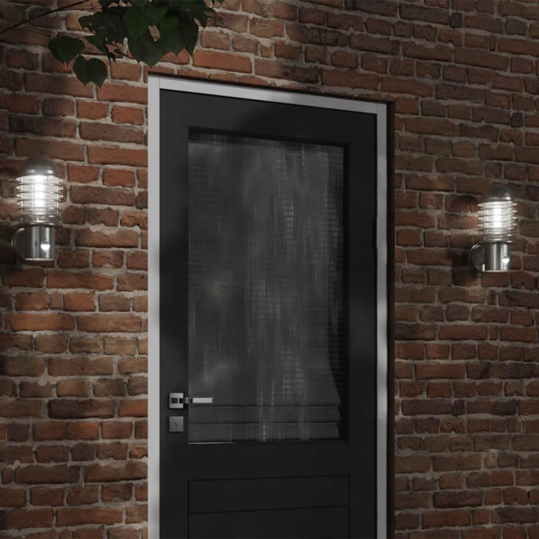 VIDAXL Appliques murales d'exterieur et capteurs 2pcs acier inoxydable