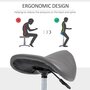 HOMCOM HOMCOM Tabouret de massage tabouret selle ergonomique pivotant 360° hauteur réglable revêtement synthétique gris chromé