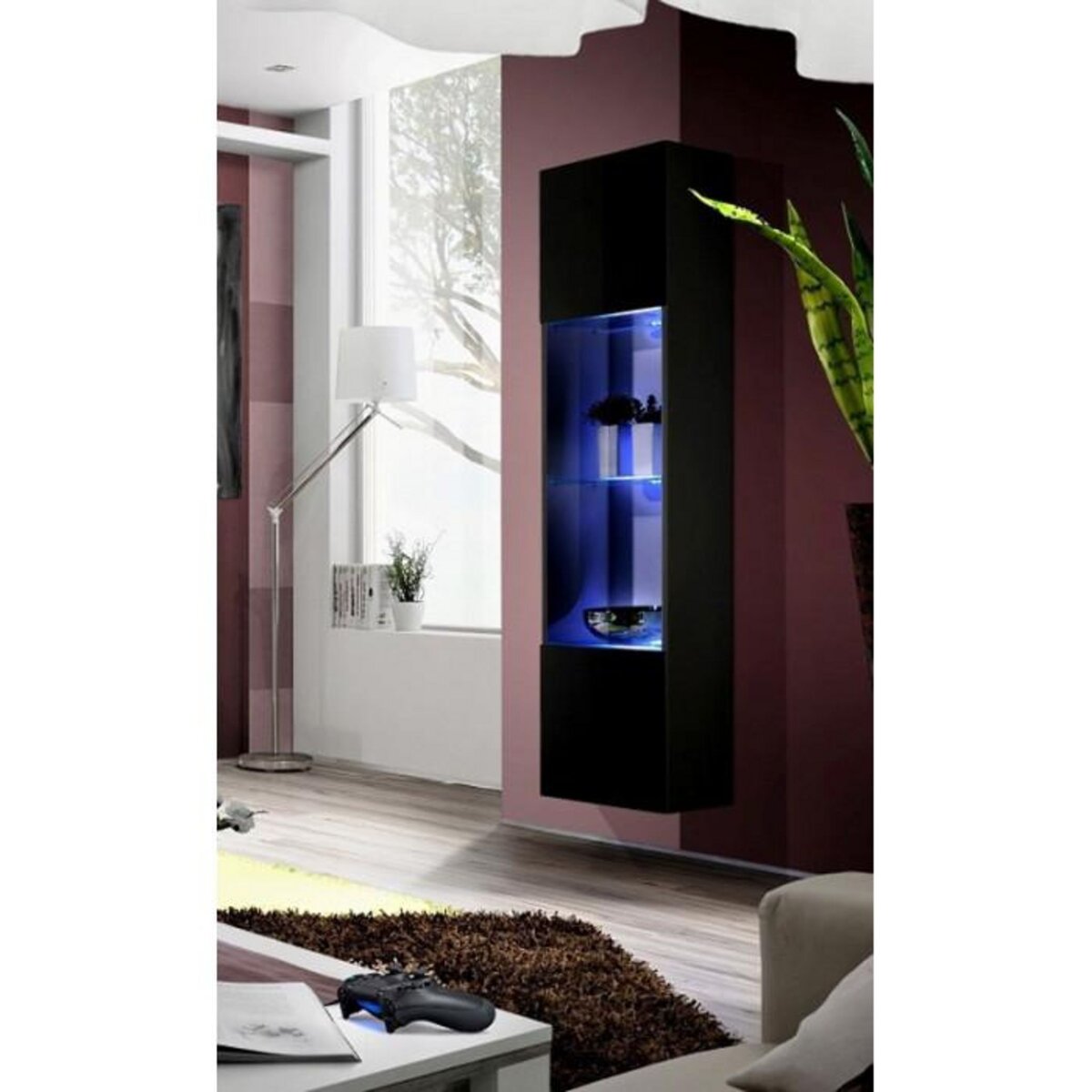 Paris Prix Vitrine LED Murale Design  Fly III  170cm Noir