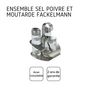 Voir la diapositive 4 : Fackelmann Ensemble pour moutarde, sel et poivre Fackelmann