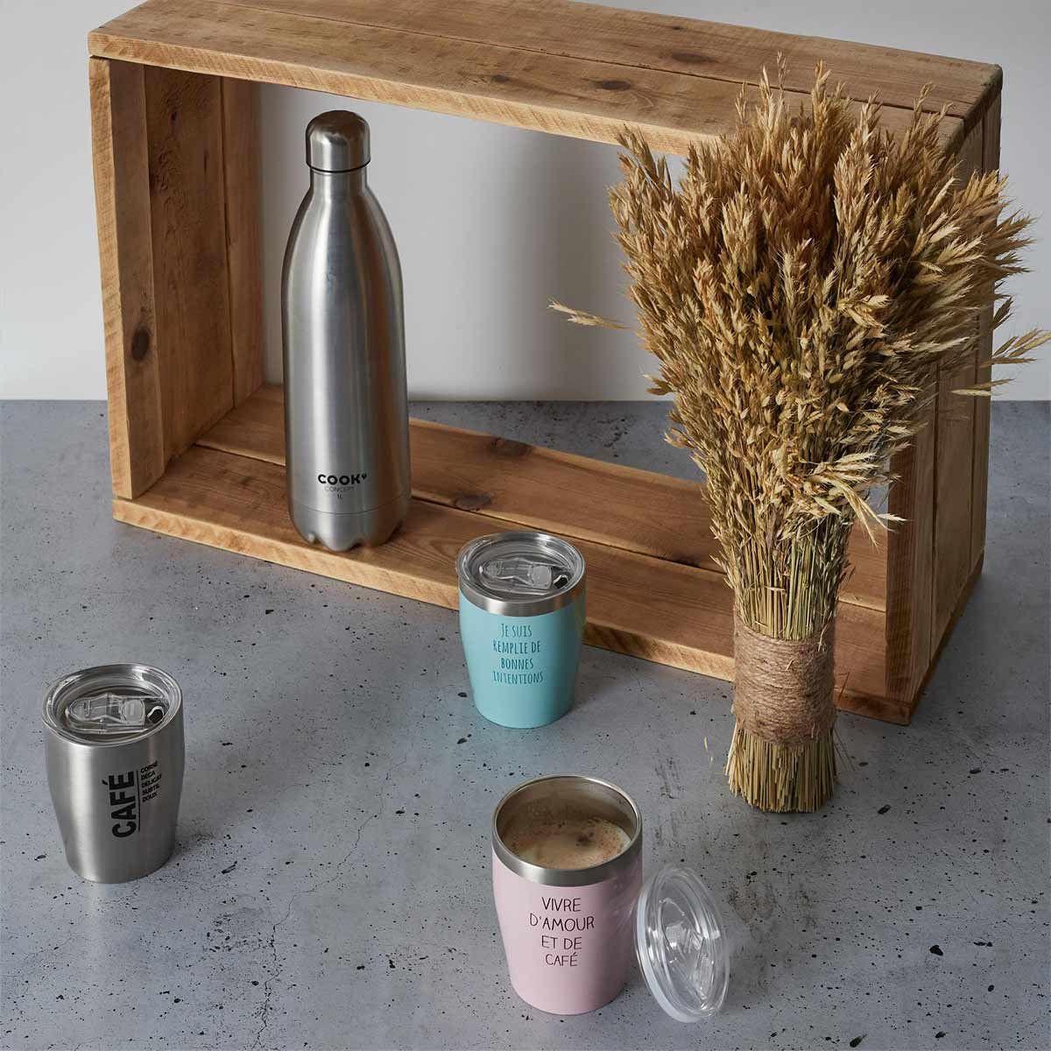 Voir la diapositive 3 : COOK CONCEPT Bouteille de Transport  Isotherme  1L Argent