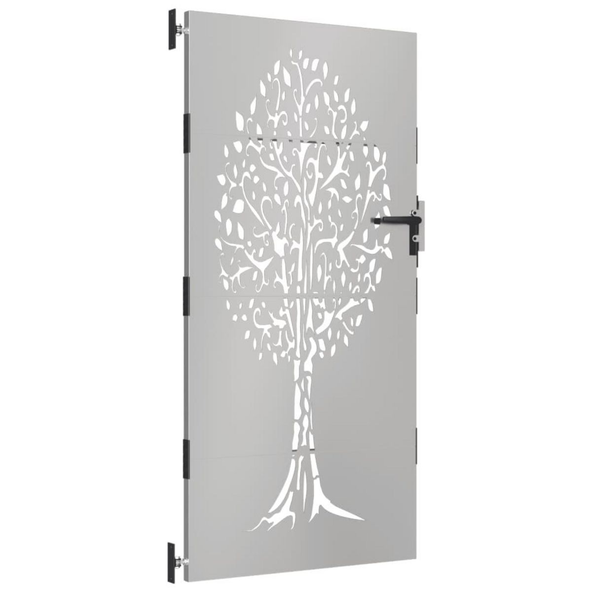 VIDAXL Portail de jardin 85x200 cm acier corten conception de l'arbre