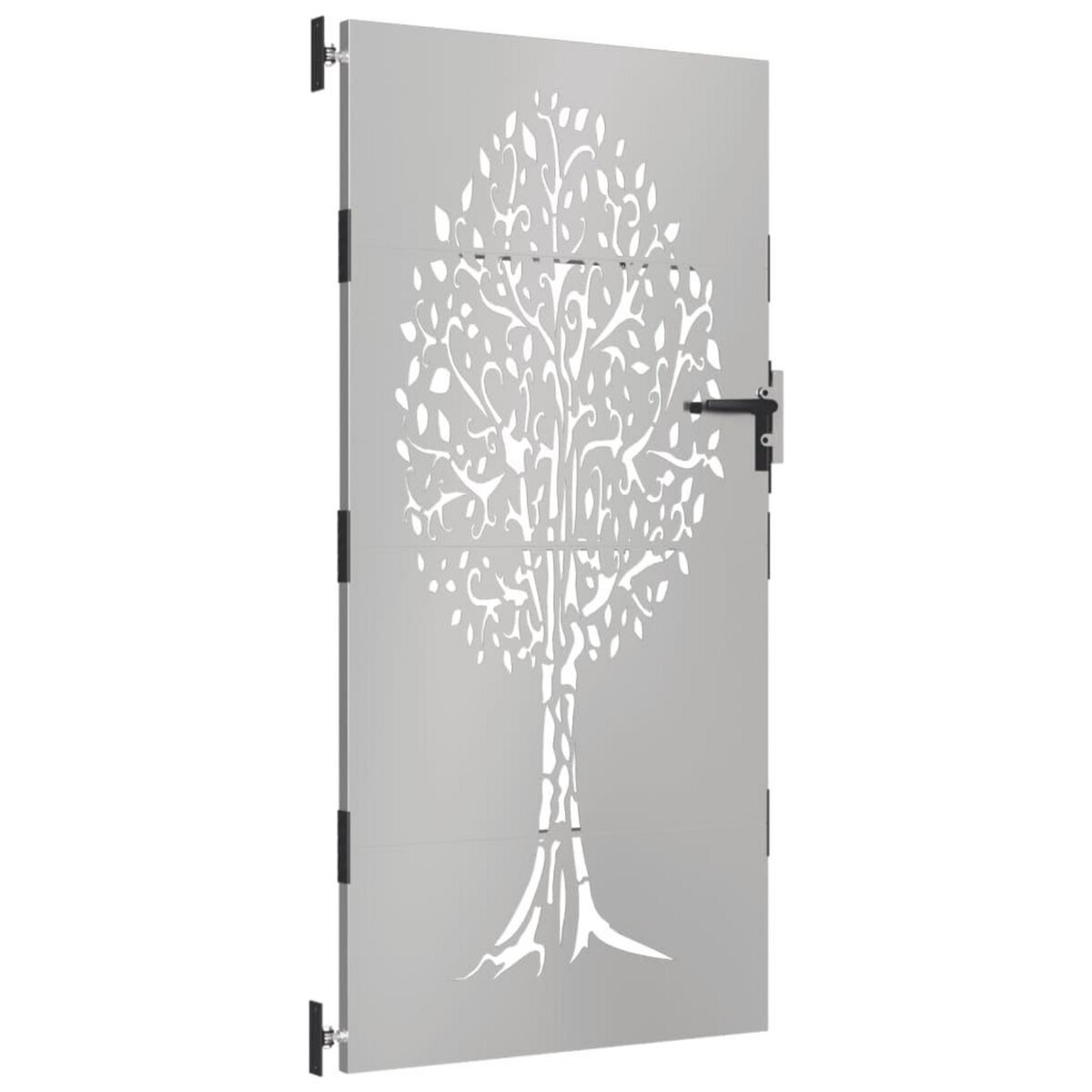 VIDAXL Portail de jardin 85x200 cm acier corten conception de l'arbre