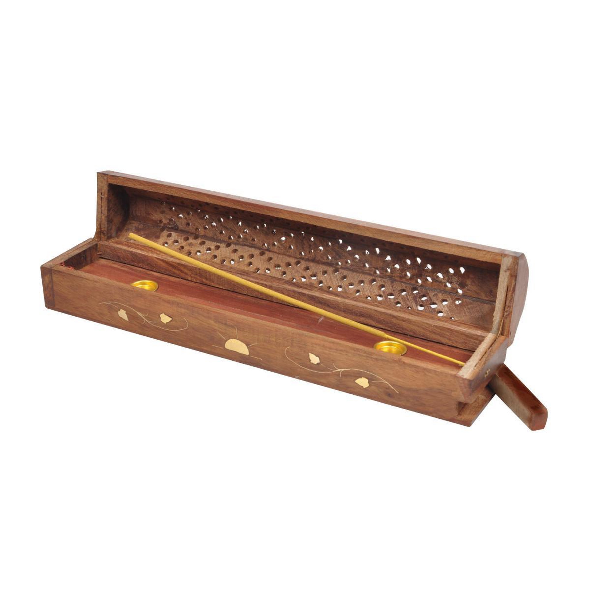 HOMEA Porte Encens en Bois  Bâtons & Cônes  30cm Marron