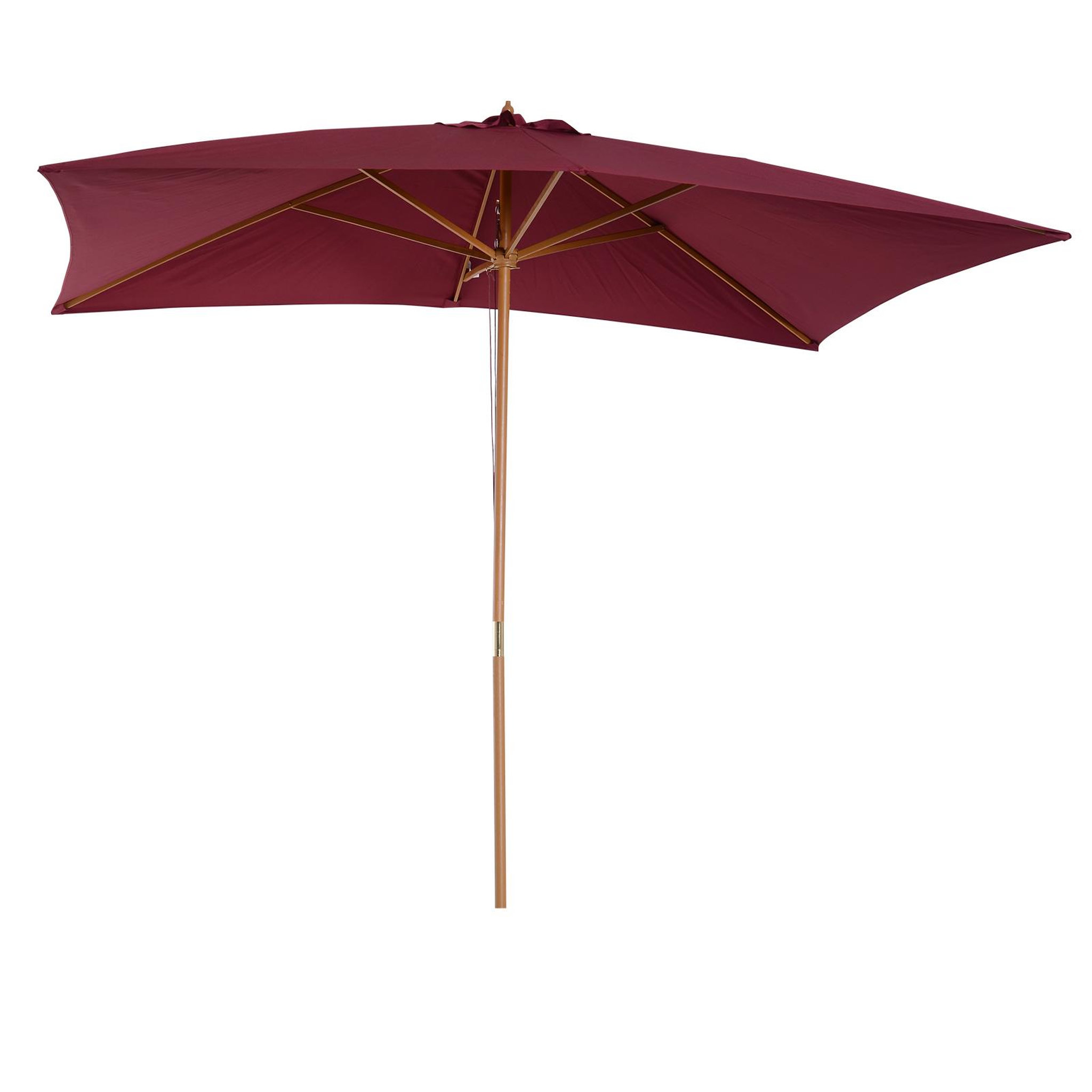 Voir la diapositive 1 : OUTSUNNY Parasol droit rectangulaire de jardin 2,95L x 2l x 2,55H m rouge bordeaux